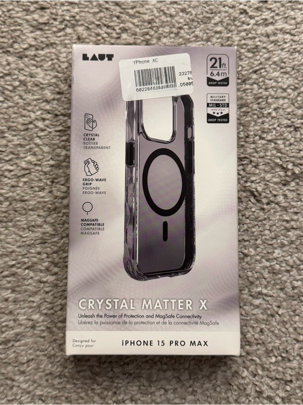 LAUT Crystal Matter X MagSafe Case for Apple iPhone 15 Pro Max